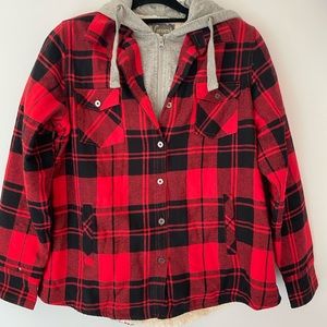 Buffalo Plaid Sherpa Jacket & Hoodie Combo